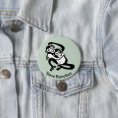 Rett BONOBOS - Gefährdete Tiergrafik - Grün Button (Beispiel)