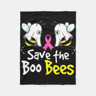 Rett Boo Bees Fun Breast Cancer Awareness Hallowee Fleecedecke
