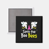 Rett Boo Bees Fun Breast Cancer Awareness Hallowee Magnet (Vorderseite/Rückseite)
