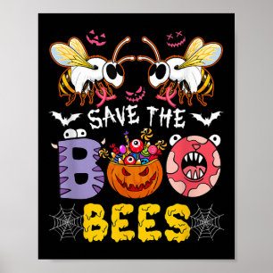 Rett Boo Bees Halloween Brustkrebs Bewusstsein Ho Poster