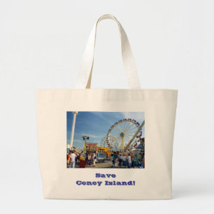 'Rett Coney Island!' Astroland Jumbo Leinwand Tasc Stoffbeutel