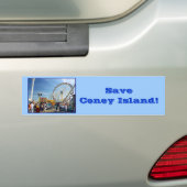 Rett Coney Island! Autoaufkleber (blau) (Auf Auto)