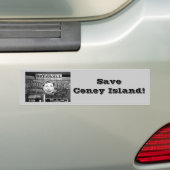 Rett Coney Island! Autoaufkleber (grau) (Auf Auto)