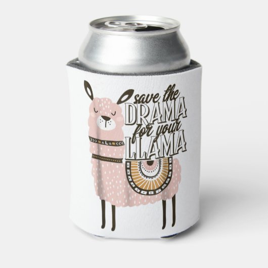 Rett das Drama für dein Lama-Shirt Funny Sarcasti Dosenkühler (Kanne Rückseite)
