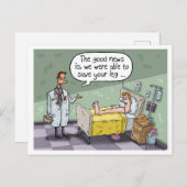 RETT DAS LEG. Die gute Nachricht ist ... Postkarte (Vorne/Hinten)