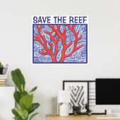 Rett das Reef Happy Fish Poster (Heimbüro)