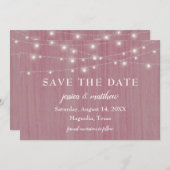 Rett Datum Rustikaler Bauernhof Twinkling Lights P Save The Date (Vorne/Hinten)