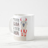 Rett dein Drama für deinen Lama Kaffeetasse (Vorderseite Links)