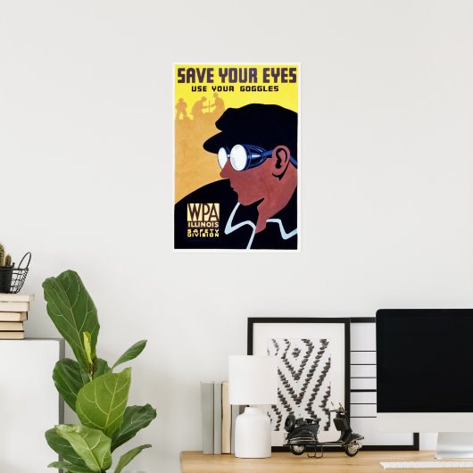 RETT DEINE AUGEN: Nutzen Sie Ihre Goggles Old Illi Poster (Heimbüro)