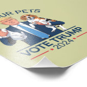 Rett deine Haustierabstimmung für Trump Wahlangebo Fotodruck (Ecke)