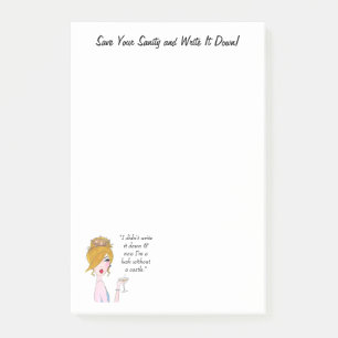 "Rett deine Sanität und schreibe es nieder!" DIVA Post-it Klebezettel