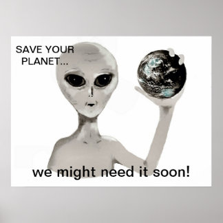 Rett deinen Planeten Poster