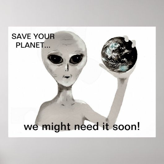 Rett deinen Planeten Poster (Vorne)