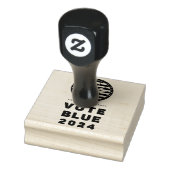 Rett Demokratie Abstimmung Blau 2024 Wahl Gummistempel (Stempel)