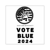 Rett Demokratie Abstimmung Blau 2024 Wahl Gummistempel (Prägung)