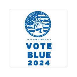Rett Demokratie Abstimmung Blau 2024 Wahl Permastempel