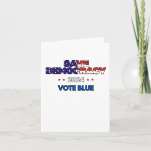 Rett Demokratie Abstimmung blau Karte