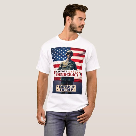 Rett Demokratie impeach Trump T-Shirt (Vorne ganz)