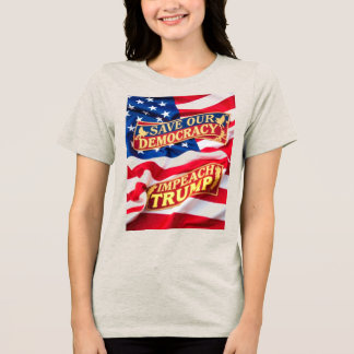 Rett Demokratie impeach Trump Tri-Blend Shirt