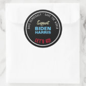 Rett demokratischer Unterstützung BIDEN HARRIS Runder Aufkleber (Tasche)