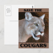 Rett den Cougar Postkarte (Vorne/Hinten)