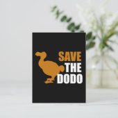 Rett den Dodo Bird! Novelty Funny Button Postkarte (Stehend Vorderseite)
