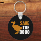 Rett den Dodo Bird! Novelty Funny Button Schlüsselanhänger (Rückseite)