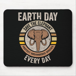 Rett den Elefanten-Earth-Day schütze gefährdete An Mousepad