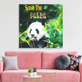 Rett den Panda Leinwanddruck (Insitu (Wohnzimmer))