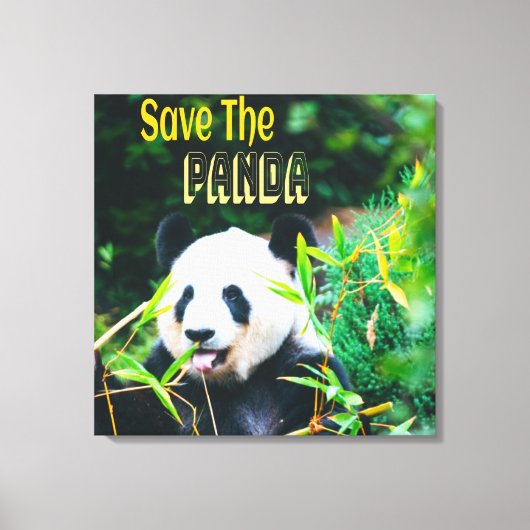 Rett den Panda Leinwanddruck (Vorderseite)