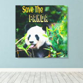 Rett den Panda Leinwanddruck (Insitu (Holzboden))