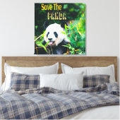 Rett den Panda Leinwanddruck (Insitu (Schlafzimmer))