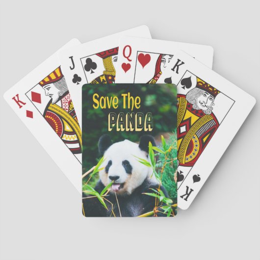 Rett den Panda Spielkarten (Rückseite)