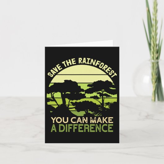 Rett den Rainforest Earth Day Go Green Karte (Vorderseite)