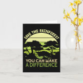 Rett den Rainforest Earth Day Go Green Karte (Gelbe Blume)