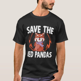 Rett den Red Panda Red Panda Zoologen T-Shirt
