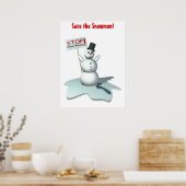 Rett den Schneemann! Poster (Küche)