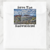 Rett den Schneesturm! -Aufkleber Quadratischer Aufkleber (Tasche)