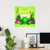 Rett den Sumpf Twitchy die Froschtrebchen Grün Poster (Heimbüro)