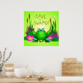Rett den Sumpf Twitchy die Froschtrebchen Grün Poster (Küche)