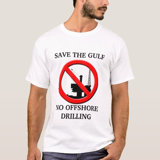 Rett den T - Shirt "Gulf NO Offshore Drilling Mens (Vorderseite)