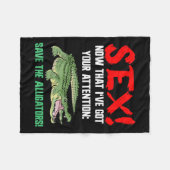 Rett der Alligatoren - Tierschutz für Krokodil Fleecedecke (Vorderseite (Horizontal))