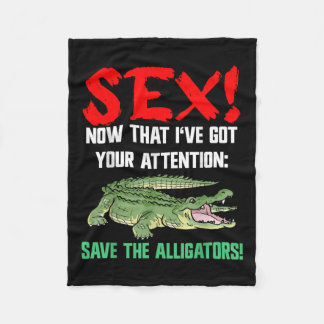 Rett der Alligatoren - Tierschutz für Krokodil Fleecedecke
