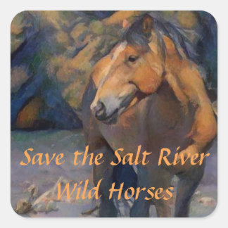 Rett der Aufkleber für den Salzfluss Wild Horses
