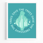 Rett der Bäume Aquamariner Zirkularwald Moderne Ök Poster