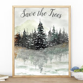 Rett der Bäume Aquarell Pine Forest Öko Poster