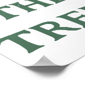 Rett der Bäume Rustikale Typografie Wall Art Poster (Ecke)