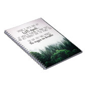 Rett der Bäume Sauerstoff mit nebeliger Walddarste Notizblock (Rechte Seite)