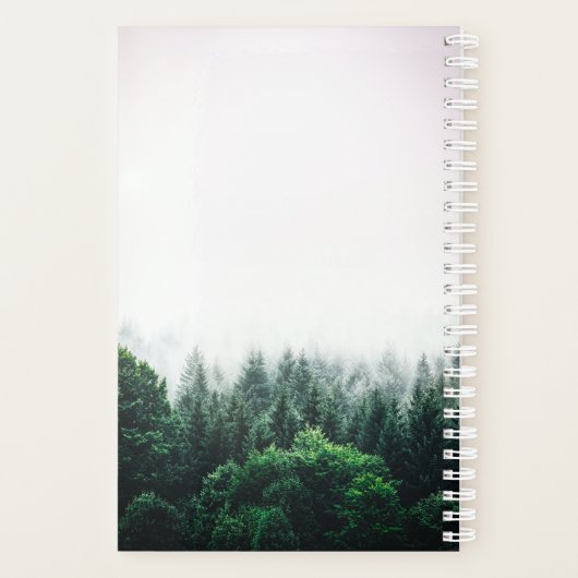 Rett der Bäume Sauerstoff mit nebeliger Walddarste Planer (Rückseite)