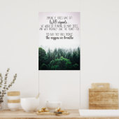 Rett der Bäume Sauerstoff mit nebeliger Walddarste Poster (Küche)